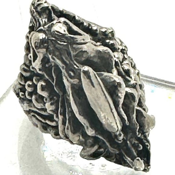 Axel Stocks Very Fine Girl on Spikes Ring Signed Unisex SZ US 10 Metal Messiah - Picture 2 of 13